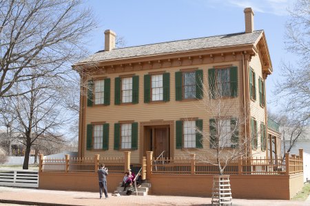 Het voormalig huis van Abraham Lincoln